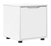 HETFTJN Armoire de salle de bain blanche - 40,5 × 40 × 44 cm - Matériau bois - Design minimaliste moderne - Hauteur réglable - Pour salle de bain, balcon, couloir, cuisine et plus encore