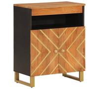 HETFTJN Armoire Latérale Industrielle 60x33,5x75 cm - Buffet Bas en Bois de Manguier Massif et Métal - Meuble de Rangement Chic avec Pieds en Fer pour Salon, Salle à Manger et Entrée