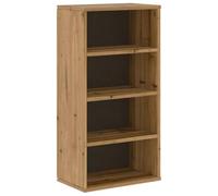 HETFTJN Armoire Latérale ODDA 40x24x79 cm - Meuble de Rangement en Bois de Pin Massif Finition Cire de Miel - Bibliothèque Ouverte Étagère sur Pied Esthétique Rustique pour Salon et Bureau