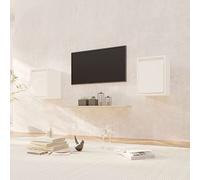 HETFTJN Armoire murale, blanche, 30 x 30 x 40 cm, en bois de pin massif, design moderne, robuste et durable, pour salon, cuisine et salle de bain