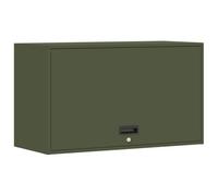 HETFTJN Armoire murale, vert olive, 40 x 90 x 53 cm, en acier revêtu par pulvérisation, avec vérin à gaz, porte, design moderne, construction en acier robuste, pour garage, atelier, balcon, couloir et
