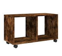 HETFTJN Armoire Roulante Meuble de Rangement sur roulettes Table d'Appoint Mobile pour Salon Bureau et Cuisine Buffet Bas en Bois d'Ingénierie Chêne Fumé 72x33x42,5 cm