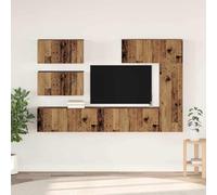 HETFTJN Armoire TV murale en bois recyclé 30, 5 x 30 x 90 cm, moderne, avec porte réversible, peu encombrant, pour le salon, pour les petits espaces