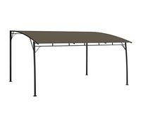 HETFTJN Auvent de Jardin 4x3x2,55 m Belvédère avec Cadre en Acier Enduit de Poudre Tente de Réception et Abri de Voiture pour Événements en Plein Air et Cour Couleur Taupe