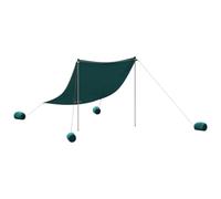 HETFTJN Auvent de Plage avec Ancres de Sable Vert et Gris 214x236 cm, Tente d'Ombrage en Polyester pour Camping, Jardin et Activités de Plein Air, pour 4 Personnes