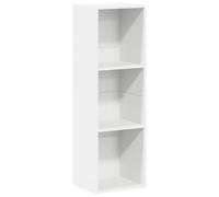 HETFTJN Bibliothèque 3 Compartiments, Étagère de Rangement Polyvalente en Bois d'Ingénierie, Meuble TV Modulable pour Salon, Coloris Blanc, Dimensions 36 x 30 x 114 cm