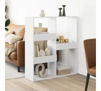 HETFTJN Bibliothèque blanche 100 x 33 x 115 cm en bois à 5 compartiments, design durable avec espace de rangement pour salon et bureau