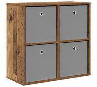 HETFTJN Buffet avec 4 Tiroirs Commode Salon Design Moderne Petit Meuble de Rangement en Bois d'Ingénierie Structure Robuste Style Industriel pour Entrée et Chambre Bois Ancien 68,5x32x67 cm