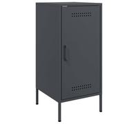 HETFTJN Buffet Bas en Acier 36x39x79 cm, Meuble de Rangement Industriel avec 1 Porte et 2 Compartiments, Armoire Latérale en Métal pour Salon, Bureau et Entrée, Anthracite