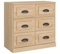 HETFTJN Buffet Bas Meuble de Rangement Armoire de Salon Style Moderne Commode en Bois d'Ingénierie pour Entrée et Salle à Manger Chêne Sonoma 70 x 35,5 x 67,5 cm