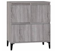 HETFTJN Buffet Bas Meuble de Rangement Sonoma Gris 60x35x70 cm, Commode de Salon en Bois d'Ingénierie et Métal, Armoire de Rangement avec Portes pour Entrée et Séjour