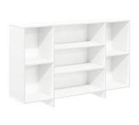 HETFTJN Buffet Blanc 120x30x75 cm en Bois d'Ingénierie - Bahut Moderne avec 4 Étagères de Rangement et Grand Plateau pour Salon, Salle à Manger, Couloir et Bureau
