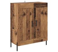 HETFTJN Buffet Bois Ancien 69,5 x 34 x 90 cm, Meuble Bas de Rangement Industriel avec 2 Portes et Étagères, Bahut en Bois d'Ingénierie et Fer pour Salon, Cuisine et Entrée