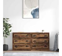 HETFTJN Buffet en bois recyclé 70 x 35,5 x 67,5 cm en matériau dérivé du bois avec tiroir - Meuble bas moderne pour cuisine, salon, couloir et bureau