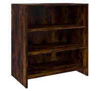 HETFTJN Buffet en chêne fumé 70 x 40,5 x 75 cm - Robuste - 3 étagères - Meuble de collection - Design moderne pour salon, couloir, cuisine
