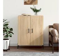 HETFTJN Buffet en chêne Sonoma 69 5 x 34 x 90 cm - En matériau dérivé du bois avec pieds en métal - Meuble bas moderne large classique pour salon, couloir, cuisine - Pour salon, couloir, chambre à