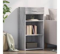 HETFTJN Buffet gris sonoma 45 x 42,5 x 93 cm en matériau dérivé du bois avec tiroir - Meuble bas moderne pour salon, couloir, chambre à coucher, cuisine, salle à manger