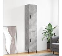 HETFTJN Buffet haut en bois dérivé du bois, 34,5 x 34,5 x 34 x 180 cm, 2 pièces, design moderne, avec grand espace de rangement