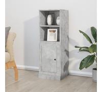 HETFTJN Buffet haut gris béton 36 x 35,5 x 103,5 cm Matériau du bois avec design moderne, panneau de particules de bois robuste, solution de rangement peu encombrante pour salon, cuisine et couloir