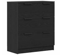 HETFTJN Buffet Meuble de Rangement avec 3 Tiroirs, Commode de Salon en Bois d'Ingénierie pour Salle à Manger et Entrée, Style Moderne, Chêne Noir, 60 x 30 x 70 cm