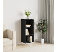 HETFTJN Buffet noir 34,5 x 32,5 x 90 cm en bois et métal, meuble bas moderne avec espace de rangement, robuste et durable, pour salon, couloir, chambre à coucher