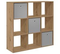HETFTJN Buffet Salon avec 3 Tiroirs Chene Artisanal 102x31x99.5 cm | Commode Bahut Moderne en Bois d'Ingenierie | Meuble de Rangement Design Elegance et Minimaliste pour Entree et Sejour