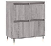 HETFTJN Buffet Sonoma Gris 60x35x70 cm, Meuble de Rangement en Bois d'Ingénierie et Fer, Petit Bahut Moderne pour Salon, Couloir, Bureau et Salle à Manger, Commode Basse