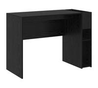 HETFTJN Bureau d'ordinateur - Noir - Aspect chêne - 109 x 50 x 78 cm - Avec espace de rangement - Bureau de jeu moderne pour la maison, le bureau, le salon