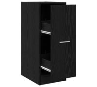 HETFTJN Cabinet de Pharmacie en Bois d'Ingénierie, Meuble Apothicaire avec 2 Tiroirs, Commode de Rangement pour Bureau, Salon et Entrée, Chêne Noir, 30 x 41 x 77.5 cm