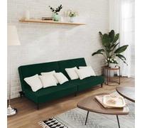 HETFTJN Canapé-lit, 2 places, vert foncé, en velours, 200 x 100 x 32 cm, avec fonction pliante, design moderne, robuste et confortable, pour salon, chambre d'amis, bureau