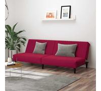 HETFTJN Canapé-lit, bordeaux, 200 x 84,5 x 69 cm, en velours, 2 places, extensible rapidement, 200 x 100 x 32 cm, cadre en bois robuste, pour salon, chambre d'amis, bureau