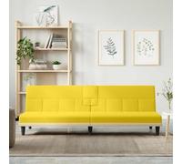 HETFTJN Canapé-lit, jaune clair, 200 x 89 x 70 cm, avec porte-gobelet et station de charge USB, moderne, 3 positions, lit de jour moderne, pour lit d'invités, salon, chambre d'adolescent, couloir