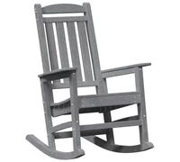 HETFTJN Chaise Berçante de Jardin, Fauteuil à Bascule Extérieur en HDPE, Mobilier de Relax pour Terrasse et Piscine, Gris Clair, Dimensions 92 x 70 x 108 cm