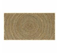 HETFTJN Chemin de table en toile de jute - Noir naturel - 200 x 100 cm - Design moderne - Fabriqué à la main - Lavable en machine - Pour salon, chambre à coucher, couloir