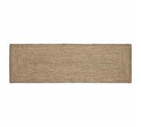 HETFTJN Chemin de table moderne en toile de jute naturelle - Noir - 200 x 80 cm - Rectangulaire - Lavable - Avec structure robuste et effet vintage - Pour cuisine, couloir, chambre à coucher
