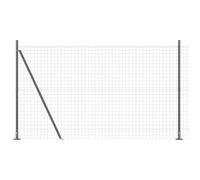 HETFTJN Clôture de jardin - 1,4 x 10 m - Gris - En acier et PVC - Design moderne - Construction robuste - Kit de panneaux de clôture durables pour jardin, terrasse, balcon et pâturage - Pour une