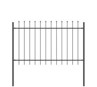HETFTJN Clôture de jardin 9 éléments anthracite 15,3 x 0,8 m en acier revêtu par pulvérisation - Design moderne - Robuste et durable - Pour jardin, terrasse, balcon et extérieur