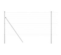 HETFTJN Clôture de jardin, argentée, 1,4 x 10 m, en acier et PVC, design moderne, robuste, kit de panneaux d'extérieur pour brise-vue, terrasse, balcon et pâturage, pour jardin, clôture, clôture pour