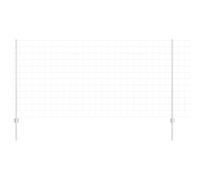 HETFTJN Clôture de jardin argentée - Hauteur : 10 m - Longueur : 10 m - En acier - Design moderne - Kit de panneaux de clôture robustes pour jardin, terrasse, balcon, extérieur - Brise-vue et