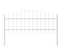 HETFTJN Clôture de jardin en 3 parties - Blanc - 170 x 115 cm - Acier revêtu par pulvérisation - Design moderne - Robuste et durable - Pour terrasse, balcon et délimitation de parterre en plein air