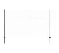HETFTJN Clôture de Jardin en Acier et PVC Gris - Kit Complet Panneaux et Poteaux - 50m x 1.6m - Système de Barrière Extérieure Robuste et Modulable