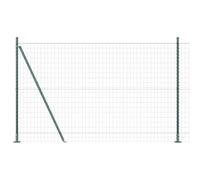 HETFTJN Clôture de Jardin Euro 1,6 x 10 m - Kit Grillagé Complet avec Poteaux en Acier et PVC, Vert, Barrière Robuste pour Délimitation Extérieure Terrasse et Potager