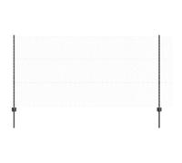 HETFTJN Clôture Hexagonale en Acier, Grillage de Jardin avec Poteaux, Kit de Délimitation Extérieure, Revêtement en Poudre, Robuste, Gris, 1,6 x 50 m