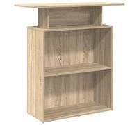 HETFTJN Comptoir de Réception Bureau d'accueil Professionnel en Bois d'Ingénierie, Banque de Réception avec Étagères pour Salon, Clinique et Bureau, Chêne Sonoma, 100x40x104 cm