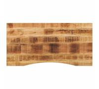 HETFTJN Dessus de Bureau avec Courbe 120x50 cm en Bois de Manguier Massif Brut - Plateau de Table Rustique et Rectangulaire pour Table à Manger, Bureau d'Écriture ou d'Ordinateur
