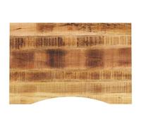HETFTJN Dessus de Bureau avec Courbe 80x50x2,5 cm en Bois de manguier Brut Massif - Plateau de Table Rustique et Naturel pour Table à Manger, Bureau d'écriture ou d'ordinateur