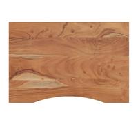 HETFTJN Dessus de Bureau en Bois d'Acacia Massif 90x60x2,5 cm - Plateau de Table Rectangulaire Naturel avec Bord Incurvé Ergononique pour Bureau d'Écriture, d'Ordinateur ou Salle à Manger