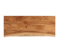 HETFTJN Dessus de Table 110x40 cm rectangulaire en Bois d'acacia Massif - Plateau de Table de Bar ou d'appoint avec Bord Vivant Rustique pour Meuble de Maison et de Bureau, épaisseur 2,5 cm