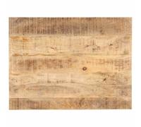 HETFTJN Dessus de Table Bois de Manguier Massif 70x60 cm - Plateau Rectangulaire Style Industriel Épaisseur 25-27 mm pour Table Basse Salle à Manger Cuisine Restaurant Café