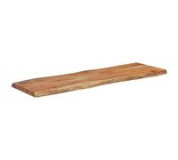 HETFTJN Dessus de Table en Bois d'Acacia Massif 110x40x2,5 cm - Plateau de Table Rectangulaire Rustique à Bord Vivant pour Table Basse, Bureau ou Table d'Appoint de Bar